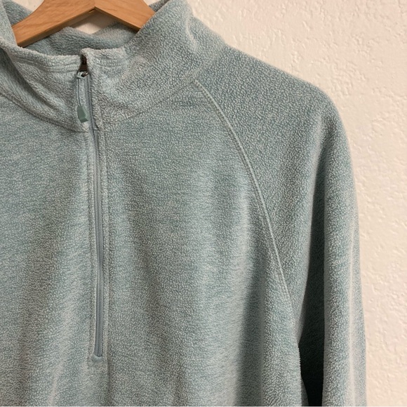 Eddie Bauer Sky Blue Green Quarter Zip Fleece, Size XXL - Picture 2 of 5